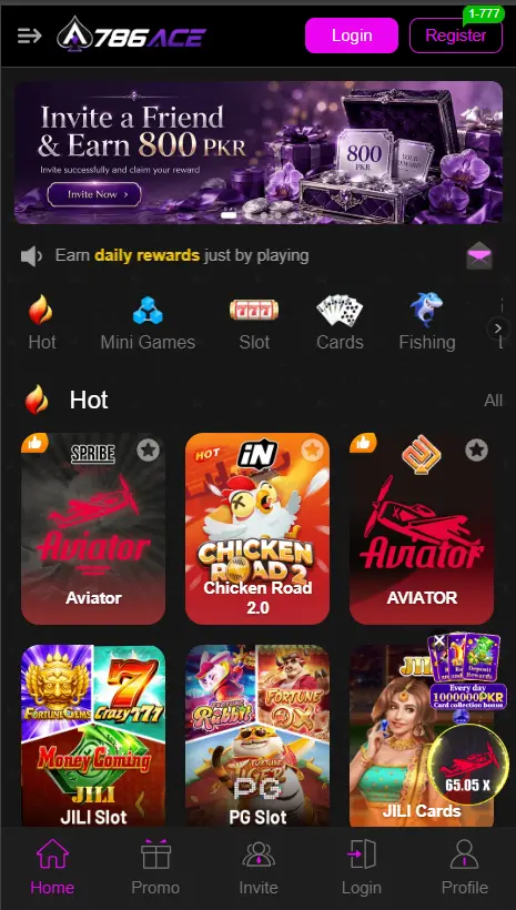 786ace Game Interface