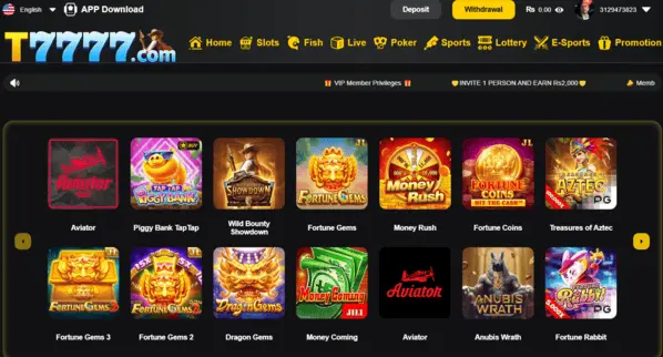 T7777 Game Screenshoot