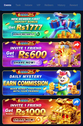 6NNN Game Bonuses and promotion Screenshot