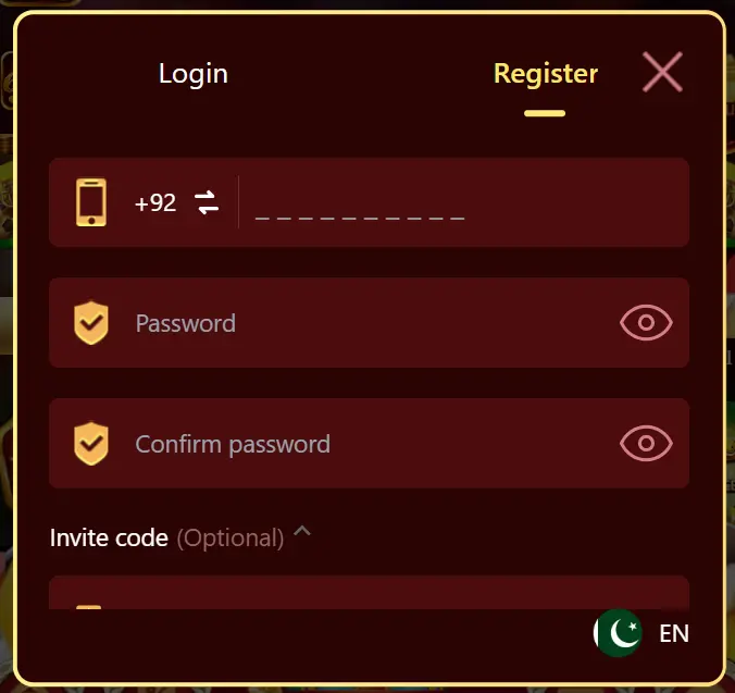 6PPP Game Registration Interface Screenshot