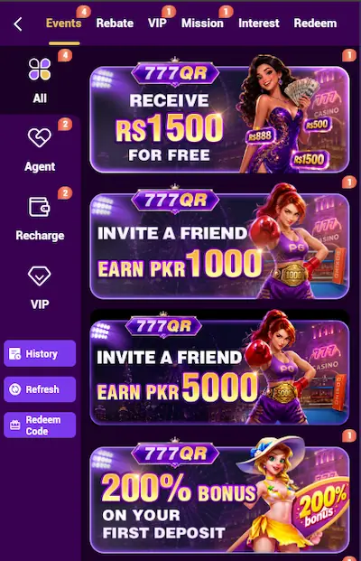 777QR Game Bonus Screenshot