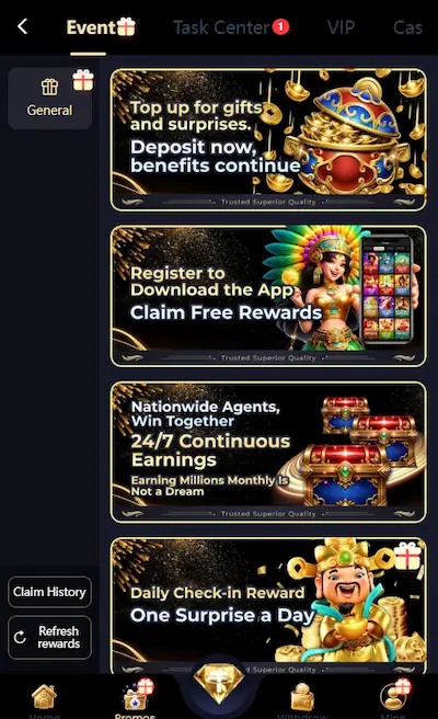 UC588 Game Bonuses Screenshot